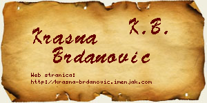 Krasna Brdanović vizit kartica